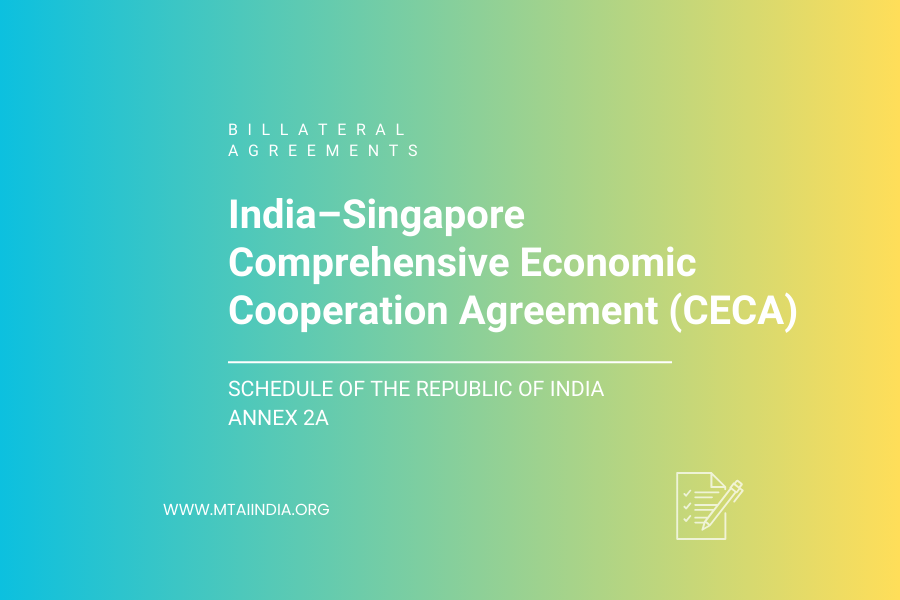 ANNEX 2A Schedule of the Republic of India