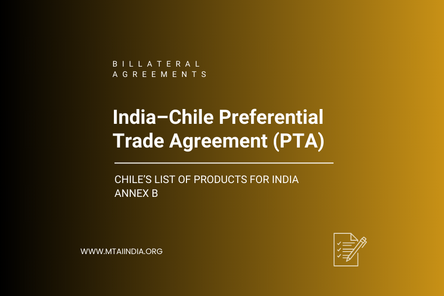 CHILE’S LIST OF PRODUCTS FOR INDIA