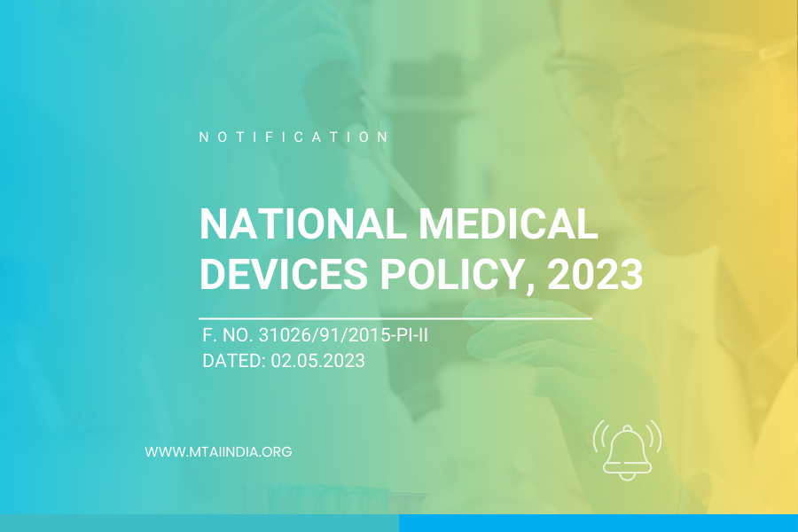 Gazette Notification  National Medical Devices Policy 2023