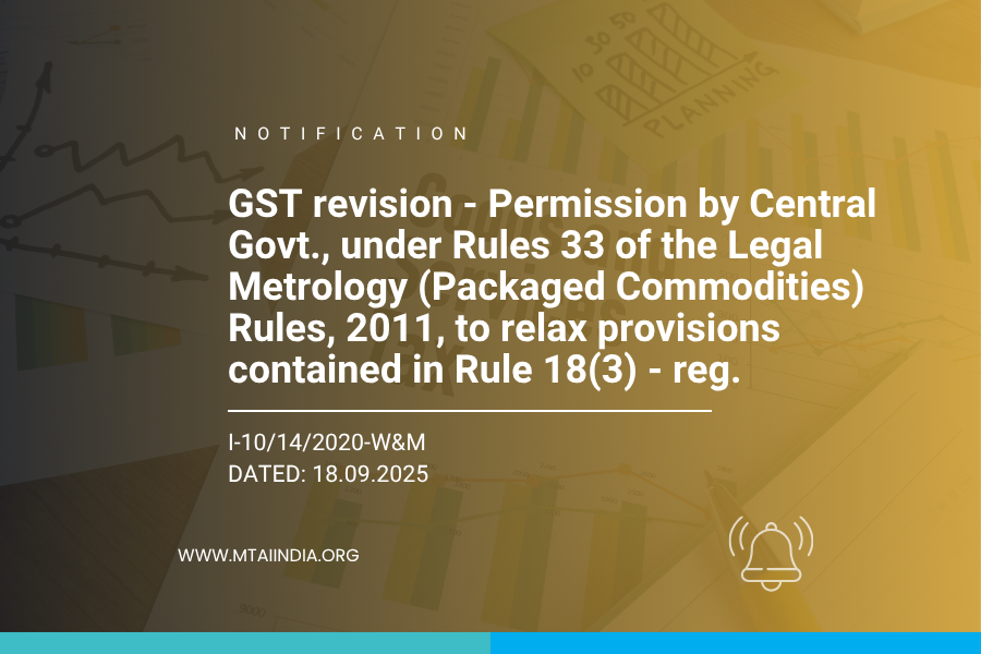 GST revision - Permission by Central Govt.