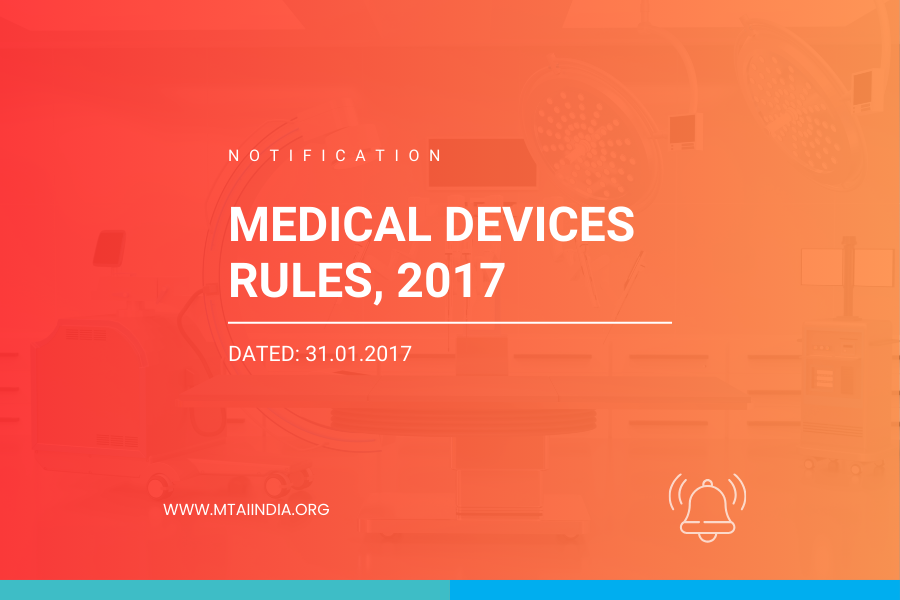 MEDICAL DEVICES RULES, 2017