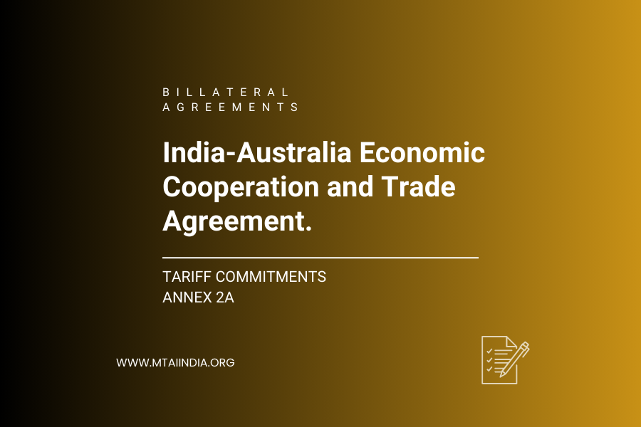 TARIFF COMMITMENTS
